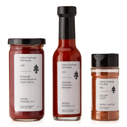 laydown image of Señor Lechuga x Huckberry BBQ Essentials