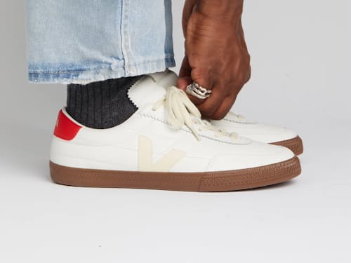 on model image of Panenka Leather Sneaker