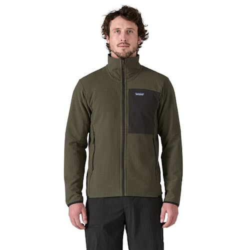 on model image of R2 TechFace DWR Jacket