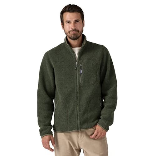 on model image of Reclaimed Fleece Jacket