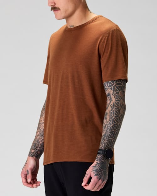 on model image of 72-Hour Merino Air T-Shirt