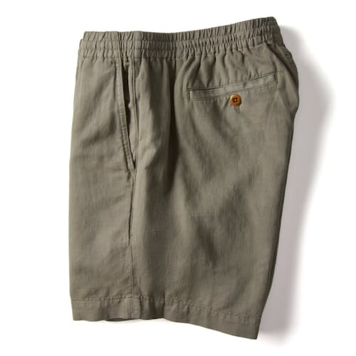 laydown image of Cotton Linen Drawstring Short - 7"