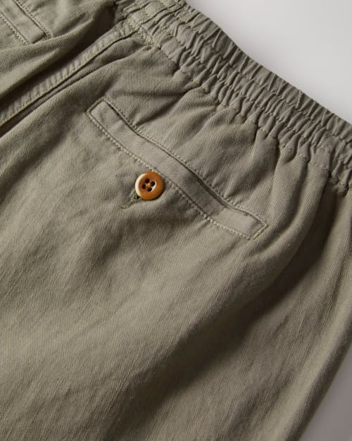 laydown detail image of Cotton Linen Drawstring Short - 7"
