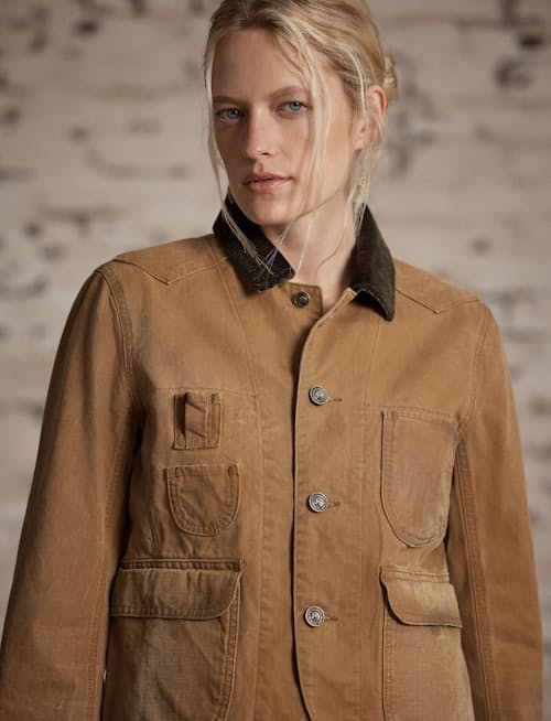 on model image of Women's Canvas Caitlyn Jacket