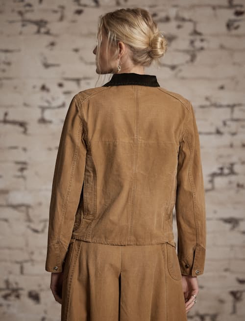 on model image of Women's Canvas Caitlyn Jacket