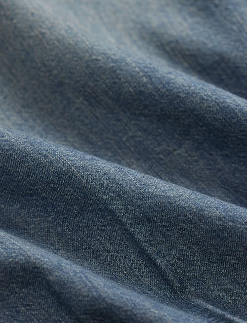 laydown detail image of Women's Denim Rocha Wrap Blouse