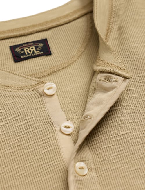 laydown detail image of Women's Waffle Knit Henley