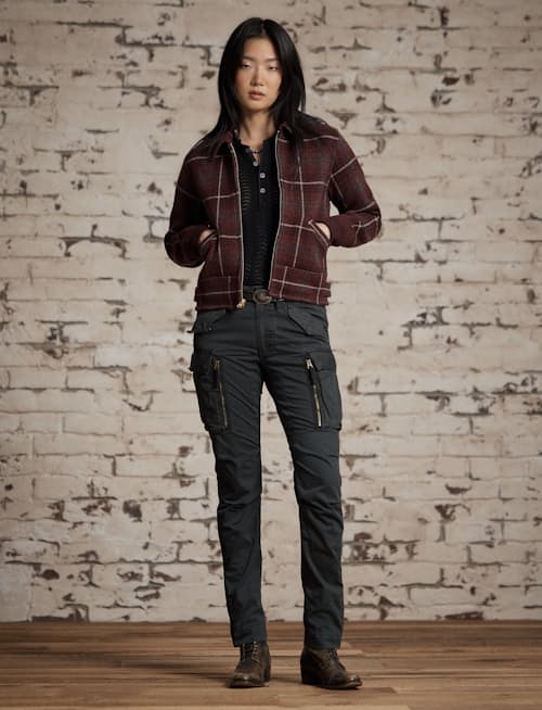 on model image of Women's Wool Barry Jacket