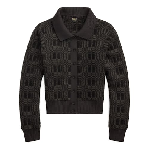 laydown image of Women's Wool Blend Cardigan Sweater