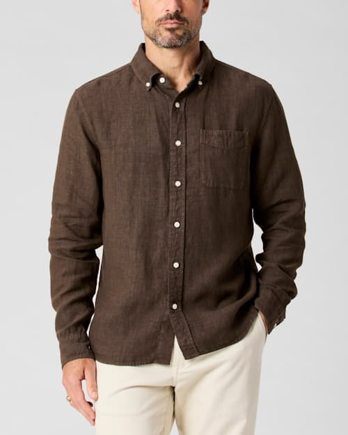 lifestyle image of Classic Linen Shirt