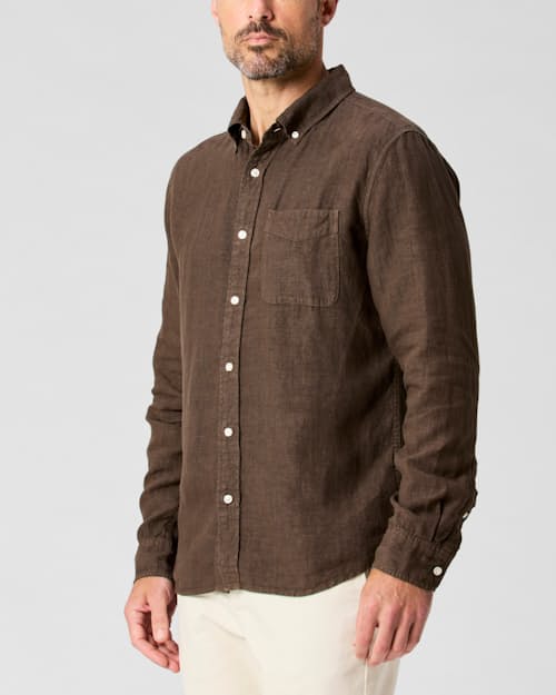 lifestyle image of Classic Linen Shirt