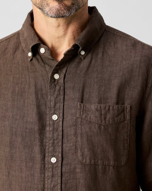 lifestyle image of Classic Linen Shirt