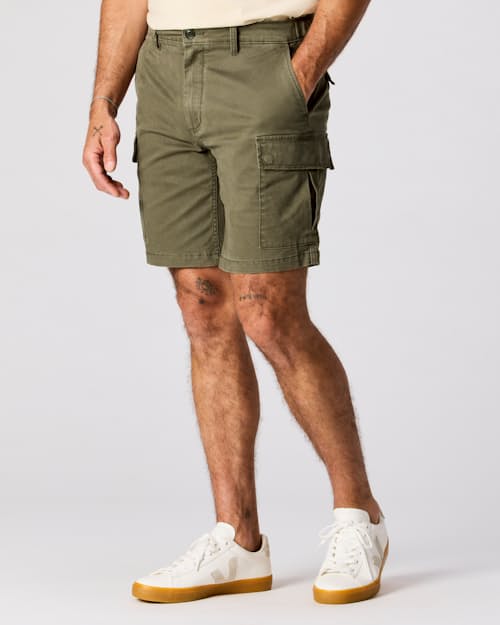 on model image of 365 Cargo Short - 9"