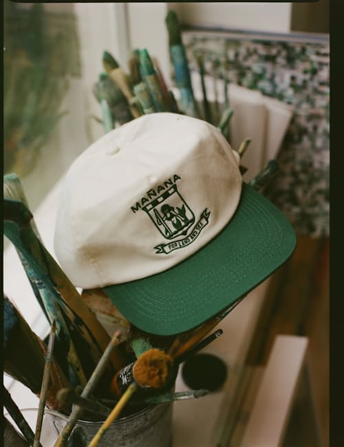 lifestyle image of Two Tone For Land and Sea Snapback Hat