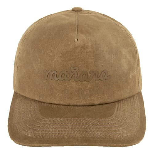 laydown image of Waxed Canvas Logo Strapback hat