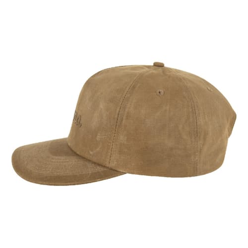 laydown image of Waxed Canvas Logo Strapback hat