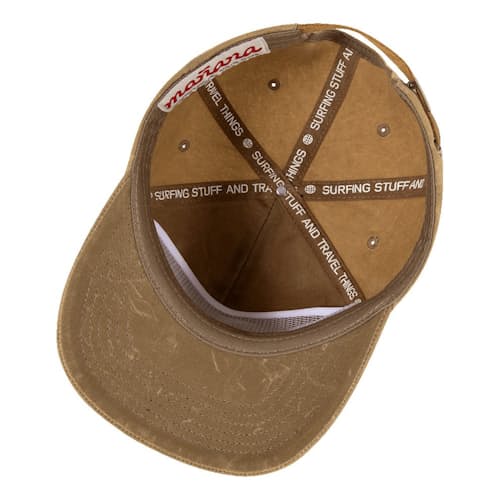 laydown image of Waxed Canvas Logo Strapback hat