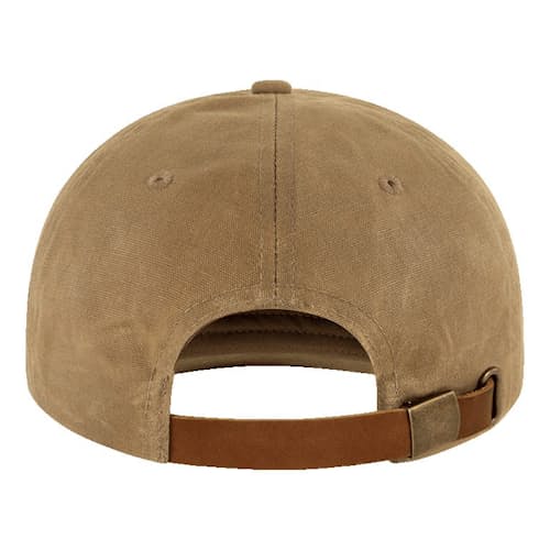 laydown image of Waxed Canvas Logo Strapback hat