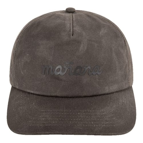 laydown image of Waxed Canvas Logo Strapback hat
