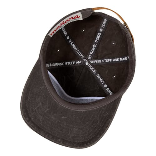 laydown image of Waxed Canvas Logo Strapback hat
