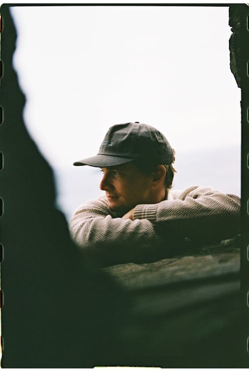 lifestyle image of Waxed Canvas Logo Strapback hat