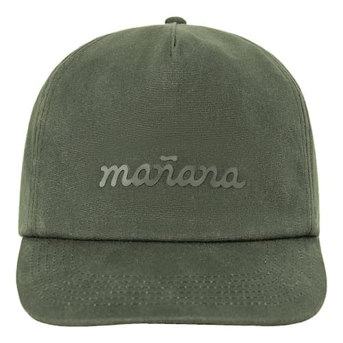 laydown image of Waxed Canvas Logo Strapback hat