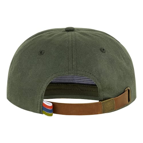 laydown image of Waxed Canvas Logo Strapback hat