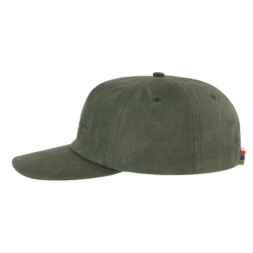 laydown image of Waxed Canvas Logo Strapback hat