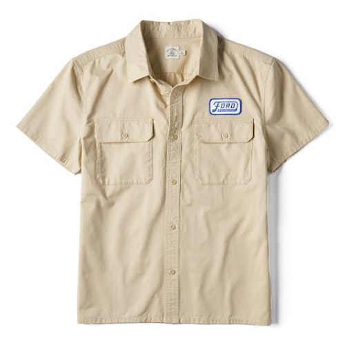 laydown image of Ford Short Sleeve Shop Shirt