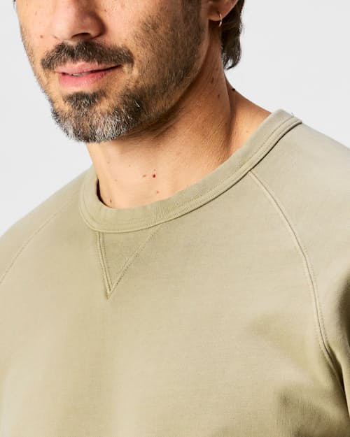 on model image of Midweight Terry Crewneck Sweatshirt