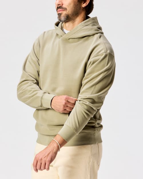 on model image of Midweight Terry Pullover Hoodie