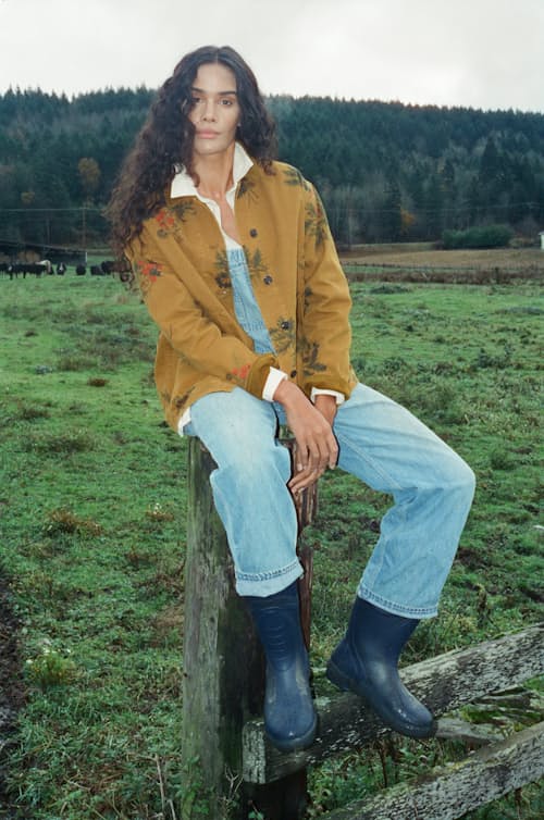 lifestyle image of Women's Canvas Barn Coat