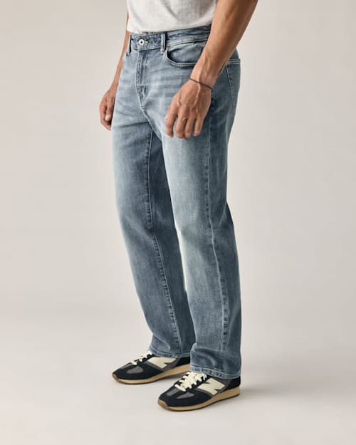 on model image of Stretch Selvedge Denim - HB Classic