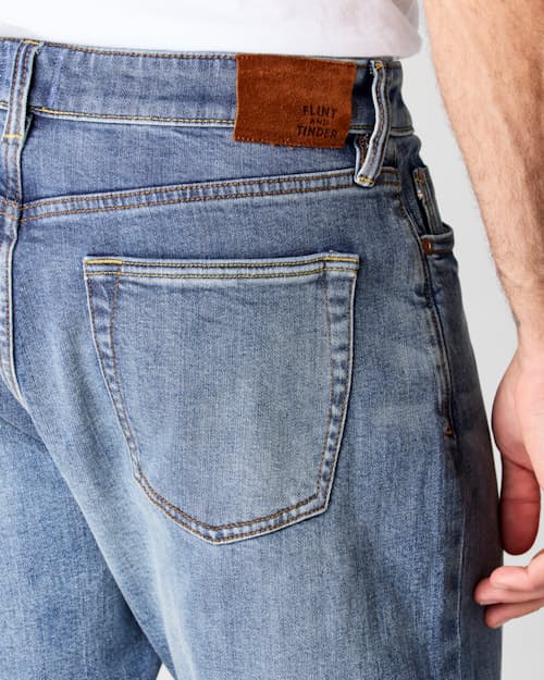 on model image of Stretch Selvedge Denim - HB Classic