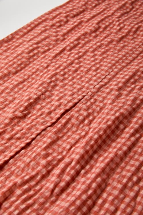 laydown detail image of Women's Lola Check Gathered Maxi Dress