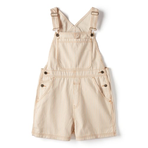 laydown image of Women's Willa Stripe Short Overall