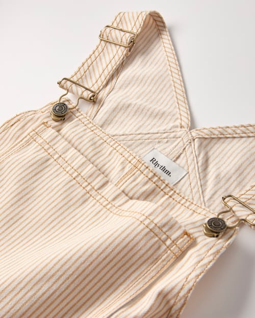 laydown detail image of Women's Willa Stripe Short Overall