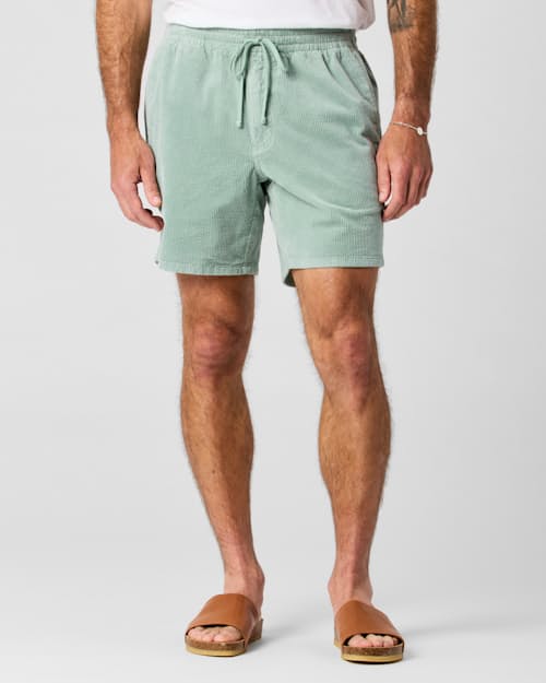on model image of Corduroy Drawstring Short