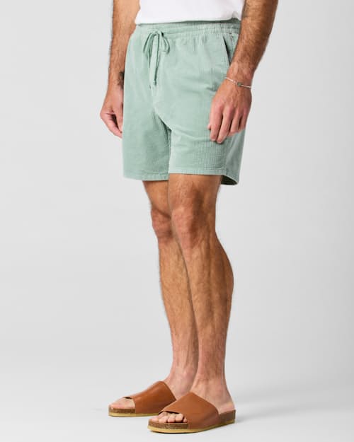 on model image of Corduroy Drawstring Short