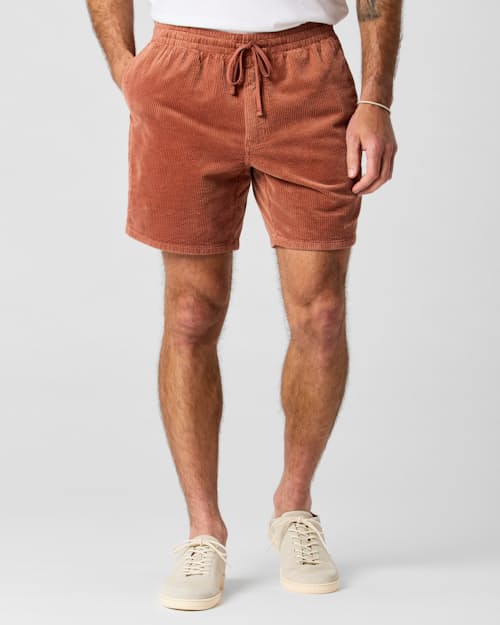 on model image of Corduroy Drawstring Short