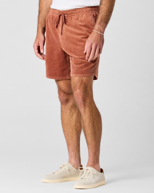 on model image of Corduroy Drawstring Short