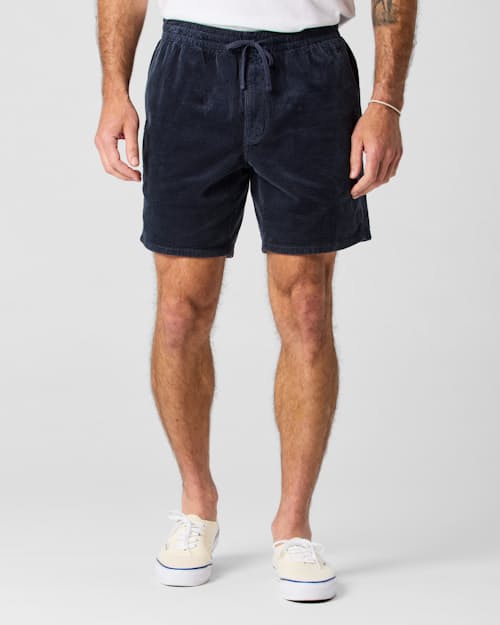 on model image of Corduroy Drawstring Short