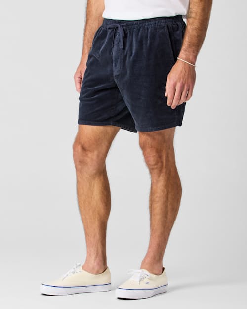 on model image of Corduroy Drawstring Short