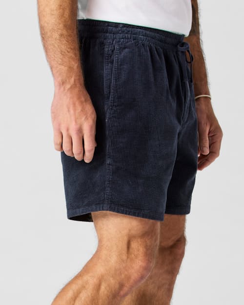 on model image of Corduroy Drawstring Short