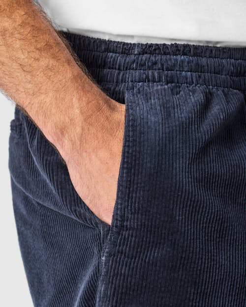 on model image of Corduroy Drawstring Short