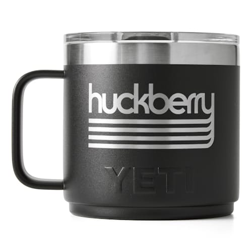 laydown image of Huckberry Rambler 14oz Stackable Mug