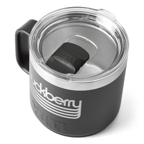 laydown image of Huckberry Rambler 14oz Stackable Mug