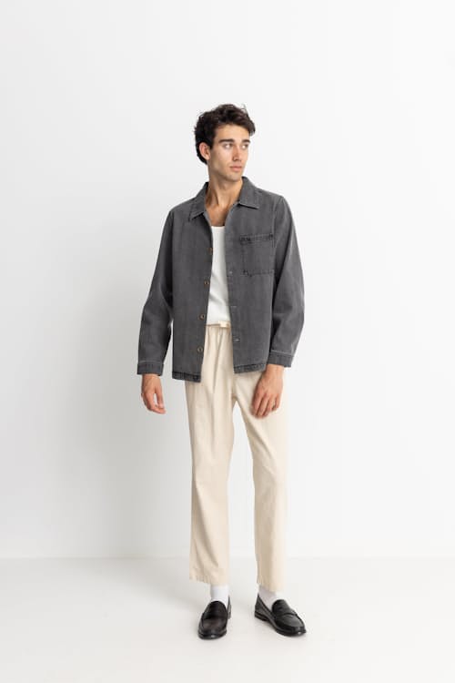 on model image of Heritage Denim Shirt