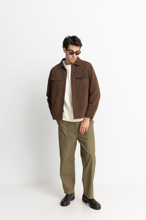 on model image of Insulated Overshirt