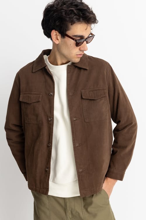 on model image of Insulated Overshirt